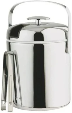 APS Chromed Ice Bucket + Ice Tong