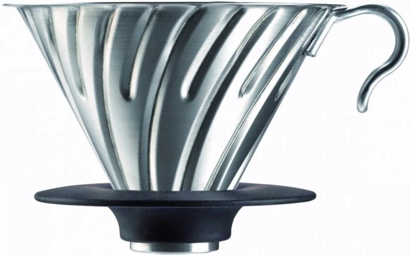 Hario V60 Steel Dripper Size 02 With Silicone Base 1 Hario V60 Steel Dripper Size 02 With Silicone Base