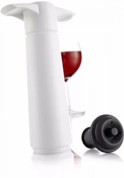Vacu Vin Wine Saver With Stopper, White
