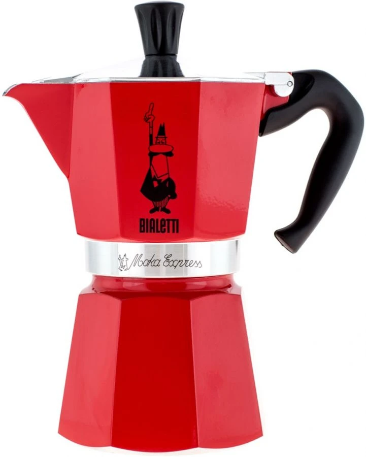 Bialetti Moka Express Stovetop Espresso Maker, Red 1 Bialetti Moka Express Stovetop Espresso Maker, Red