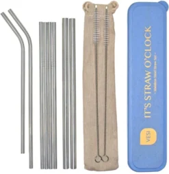 VESI Stainless Steel Straw 8 Pcs, By The Sea