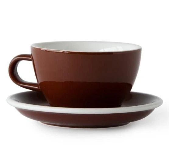Acme Large Latte Cup 280 Ml + Saucer 15 Cm 1 Acme Large Latte Cup 280 Ml + Saucer 15 Cm