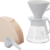 Hario V60-02 Ceramic Dripper Set 600 Ml, White