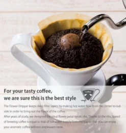 CAFEC Arita Ware Flower Dripper 1 Cup -Hario Shop cafec arita flower dripper 1 cup 6732