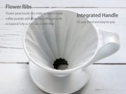 CAFEC Arita Ware Flower Dripper 4 Cup -Hario Shop cafec arita flower dripper 4 cup 6717