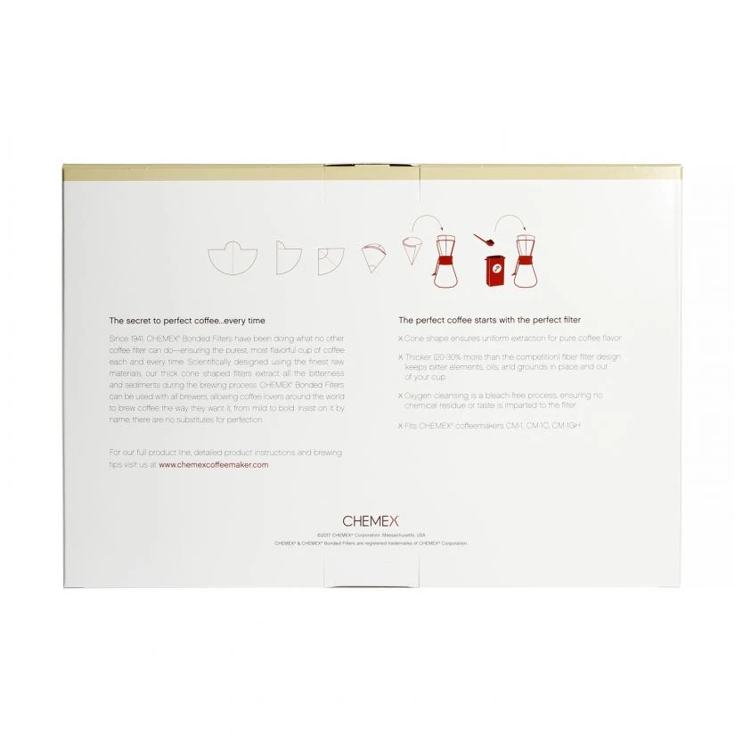 Chemex Brown Filter Papers For 3 Cup Coffee Maker, 100 Pcs 2 Chemex Brown Filter Papers For 3 Cup Coffee Maker, 100 Pcs - Image 2